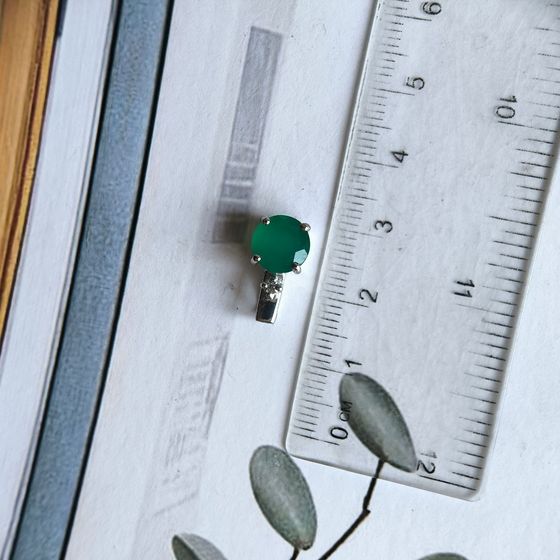 Серебряная подвеска с агатом 1.737ct