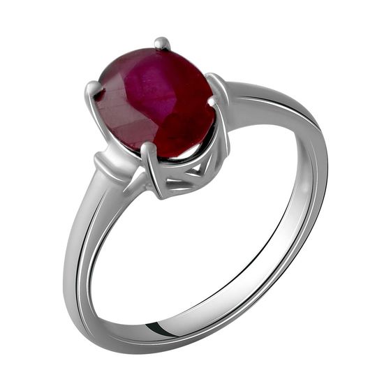 Серебряное кольцо с рубином 2.663ct