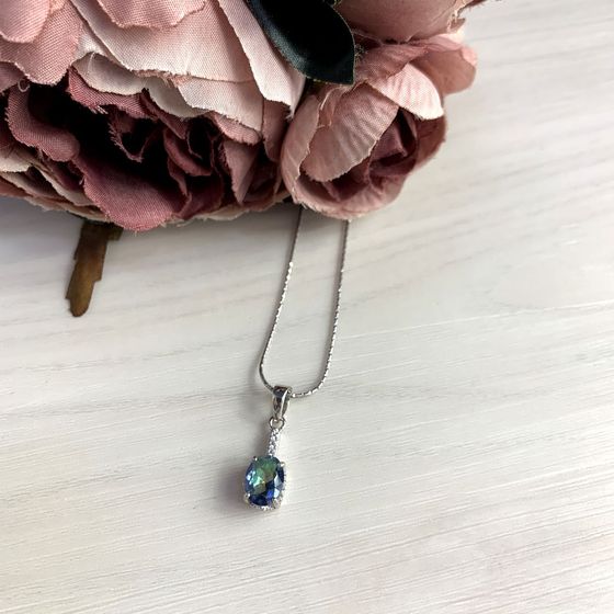 Срібна підвіска з містичним топазом 1,15 карата