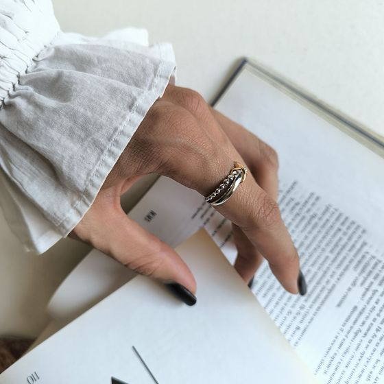 Silver ring without stones