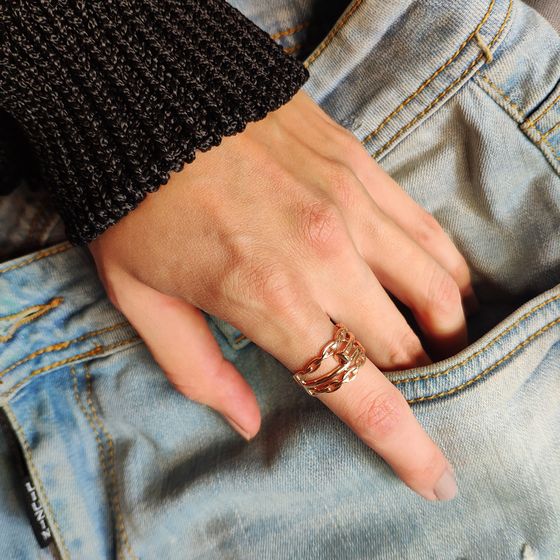 A gold ring without stones