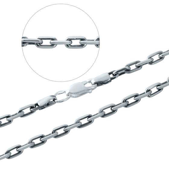 Серебряная цепочка без камней