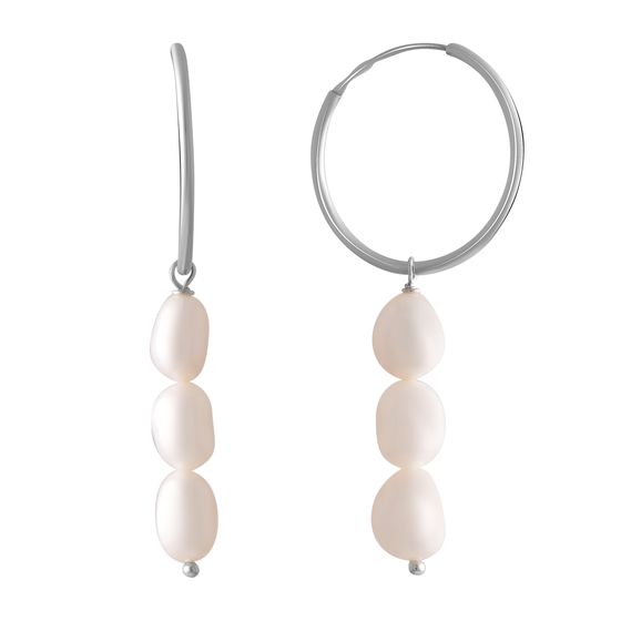 Серебряные серьги с жемчугом барочным 31.6ct