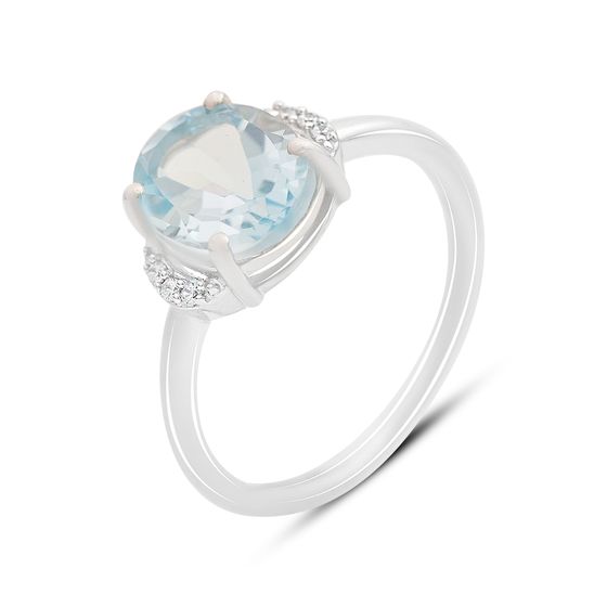 Срібна каблучка з топазом 3.302ct