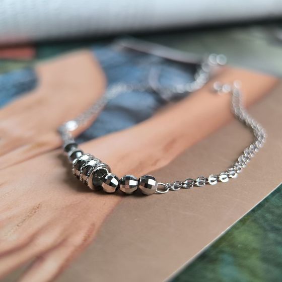 Silver bracelet without stones