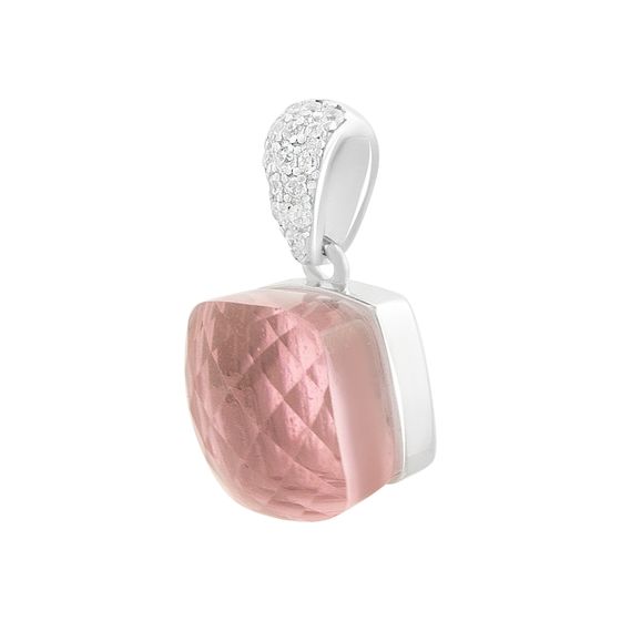 Срібна підвіска з фіанітами