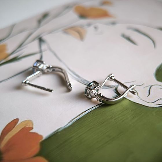 Срібні сережки з містик-топазом 0,783 карата