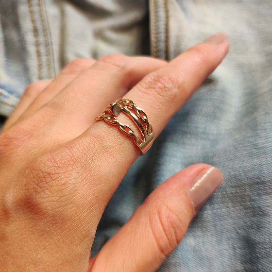 A gold ring without stones