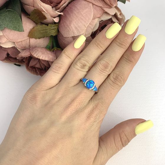 Silver ring with opal 0.99ct