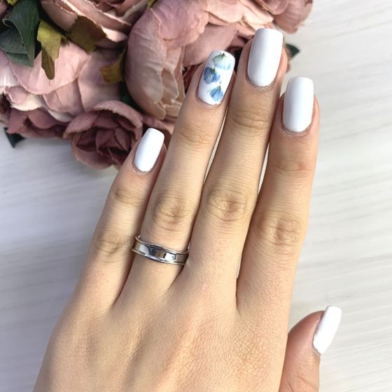 Silver ring without stones