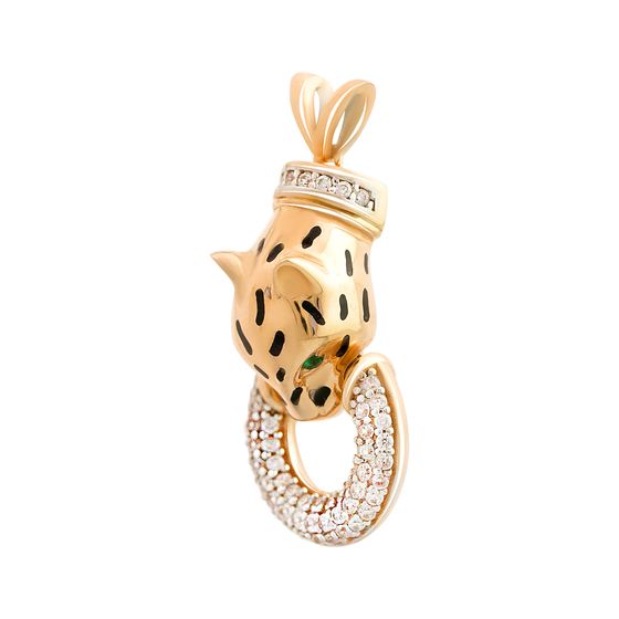 Золота підвіска з фіанітами 0.4ct