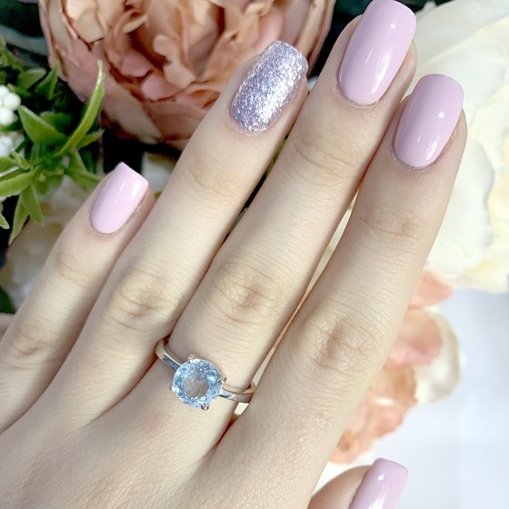 Серебряное кольцо с топазом 2.838ct