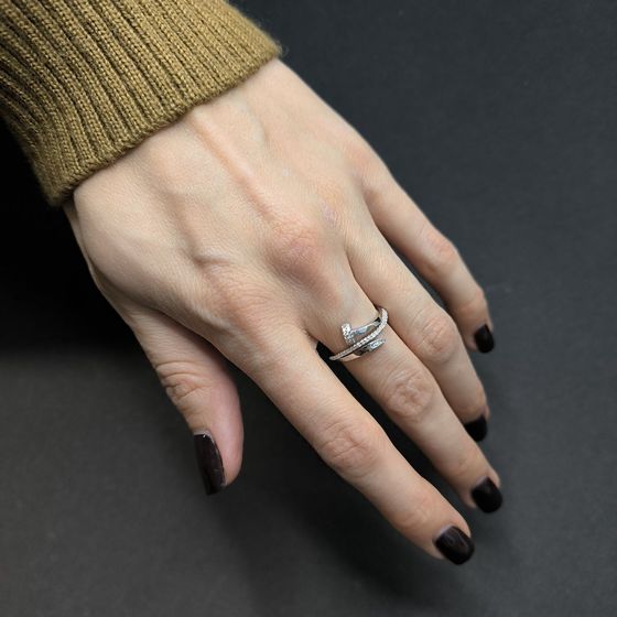 Silver Ring with Fianites