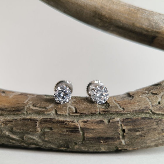 Срібні сережки з фіанітами