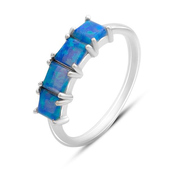 Silver ring with opal 0.6ct