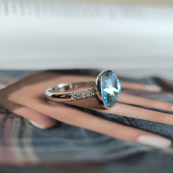 Silver Ring with Fianites