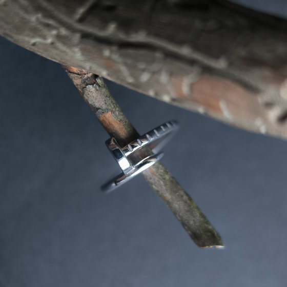 Silver ring without stones