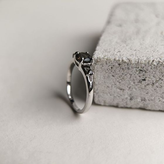 Срібна каблучка з раухтопазом (димчастим кварцом) 0.842ct