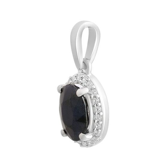 Серебряная подвеска с сапфиром 1.879ct
