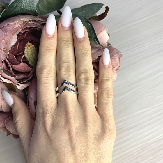 Silver ring without stones