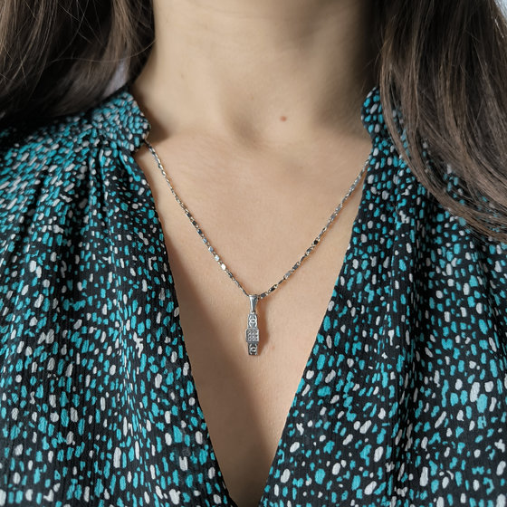 Срібна підвіска з фіанітами 0.09ct