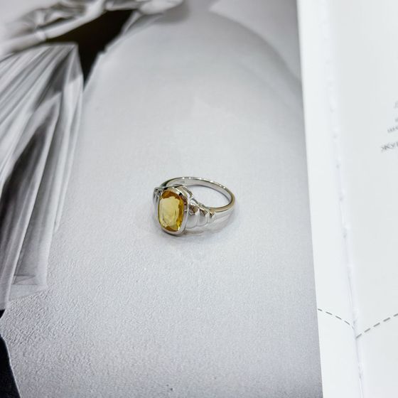 Срібна каблучка з цитрином nano 3.2ct