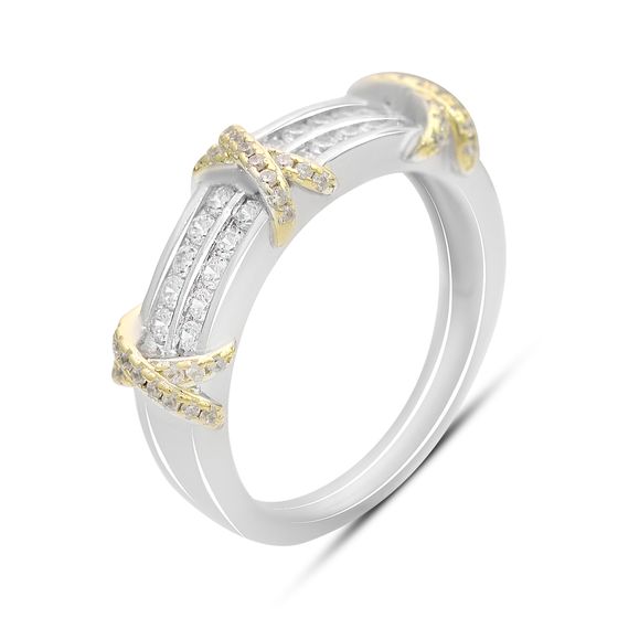 Silver Ring with Fianites