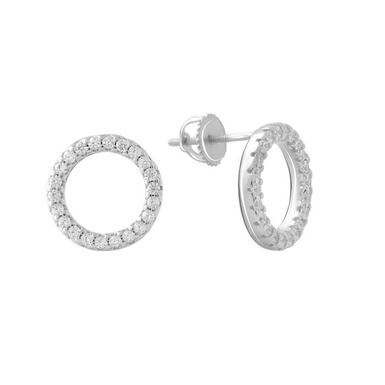 Срібні сережки з фіанітами