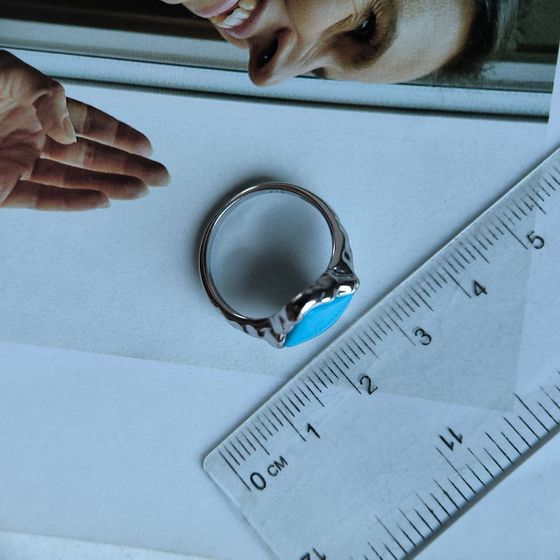 Silver ring with turquoise