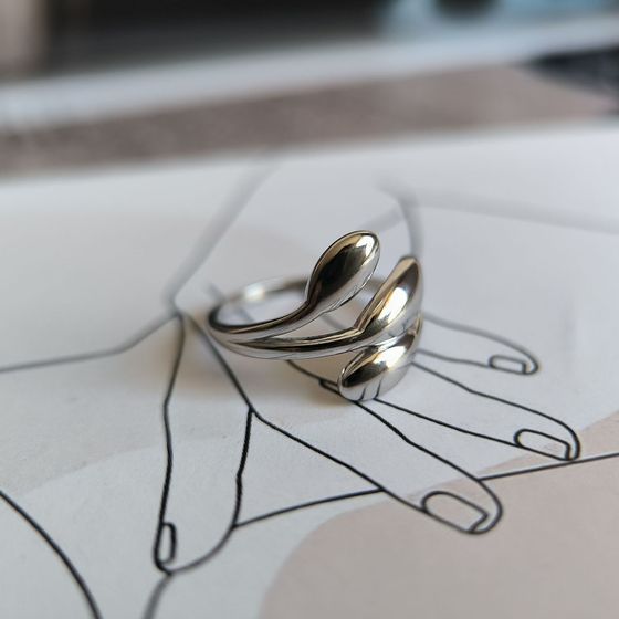 Silver ring without stones