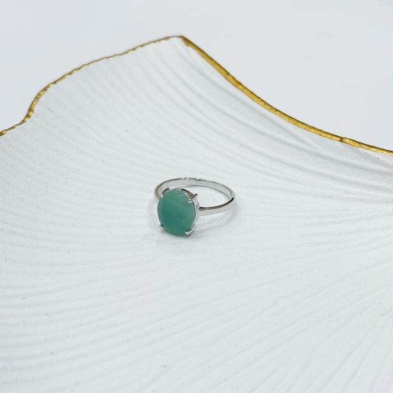 Срібна каблучка зі смарагдом 4,25 карата