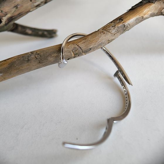 Серебряный браслет с фианитами