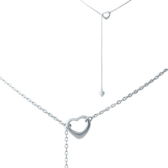 Silver necklace without stones