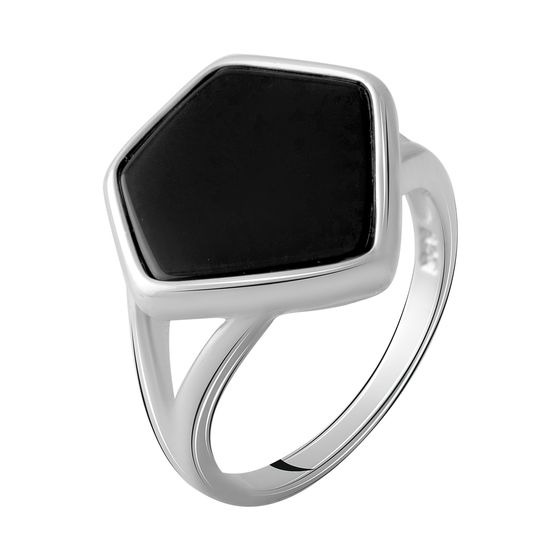 Серебряное кольцо с ониксом 2.776ct