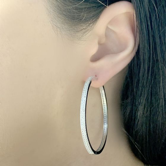 Silver Earrings with Fianites