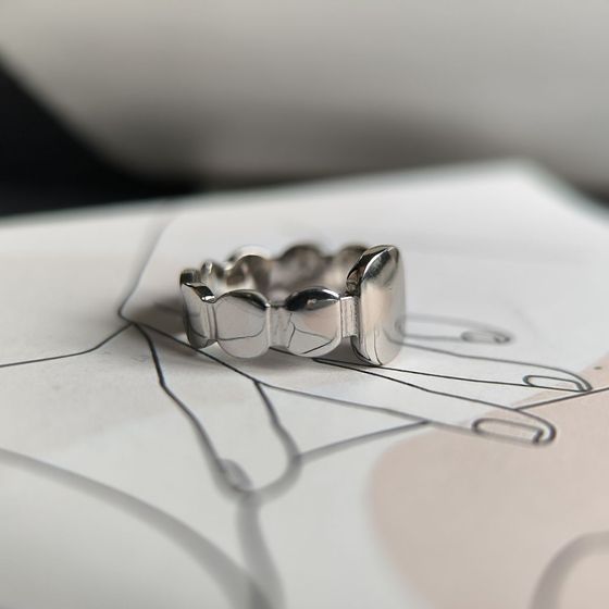 Silver ring without stones