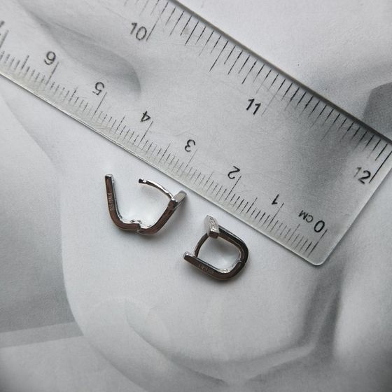 Срібні сережки з фіанітами