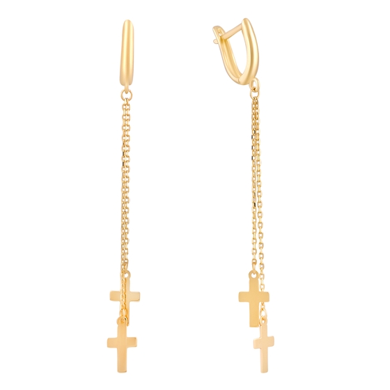 Золотые серьги без камней