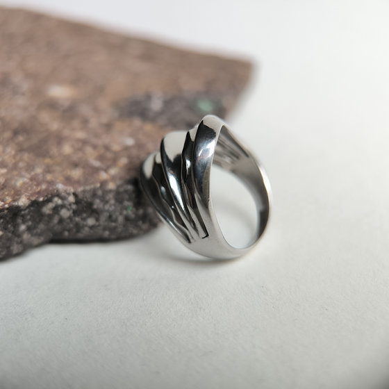 Silver ring without stones