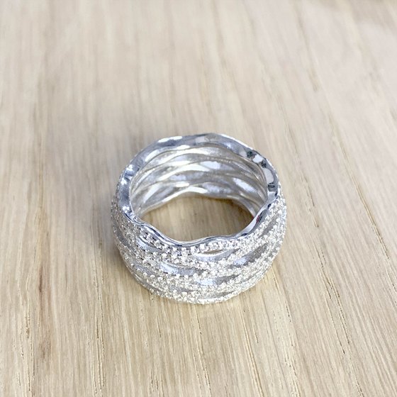 Silver Ring with Fianites