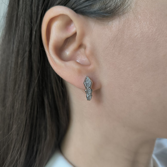 Срібні сережки з фіанітами