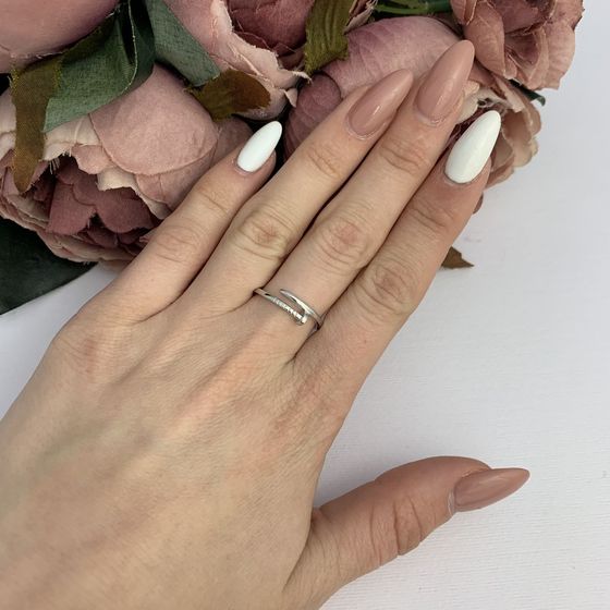 Silver ring without stones