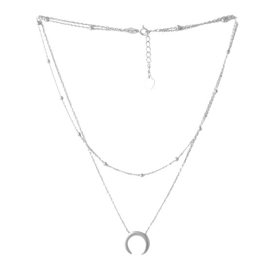 Silver necklace without stones
