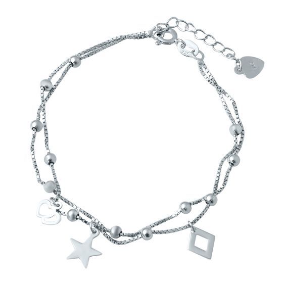 Silver bracelet without stones