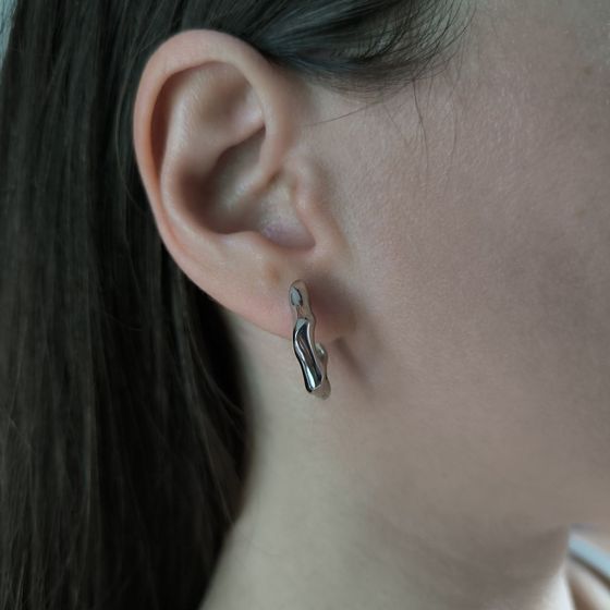 Срібні сережки без каменів