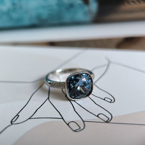 Silver Ring with Fianites