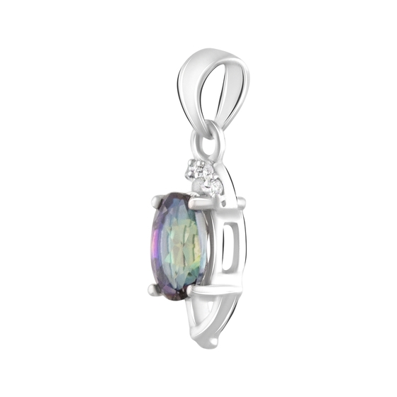 Silver pendant with mystic topaz 1.2ct