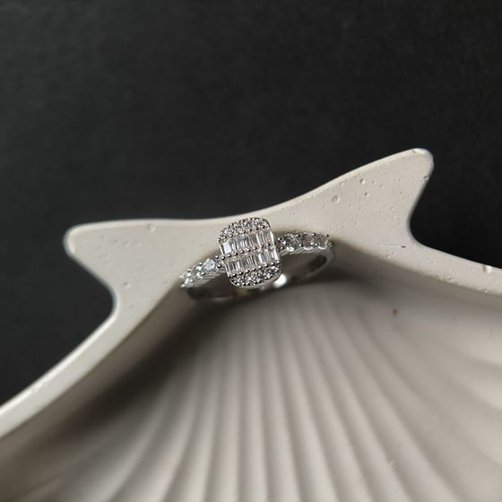 Silver Ring with Fianites