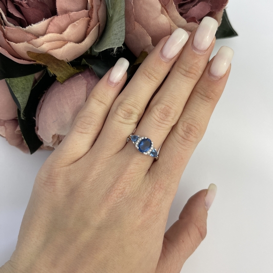 Срібна каблучка з танзанітом nano 1.617ct