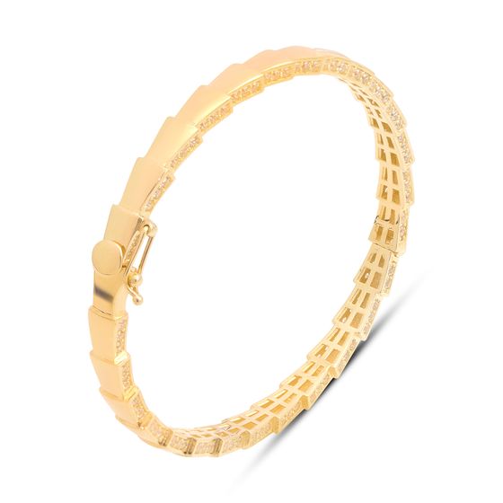 Золотий браслет з фіанітами 3,16 карата